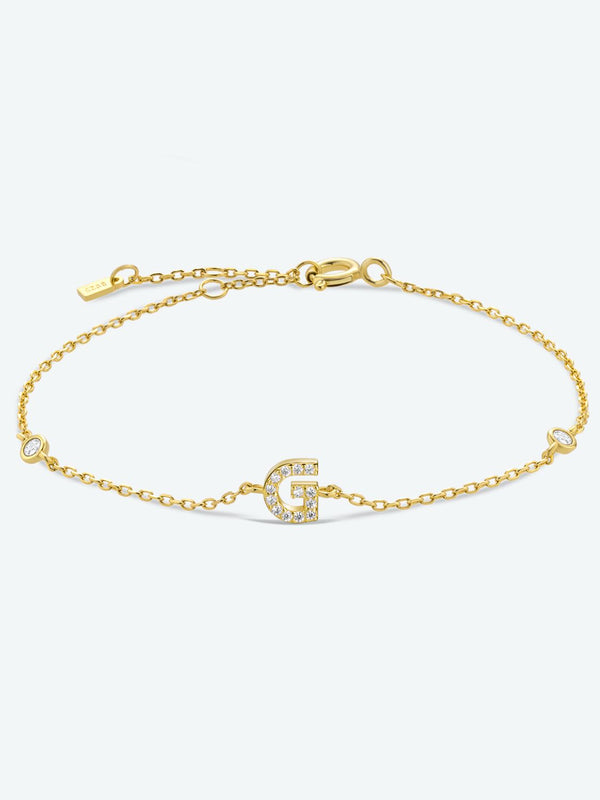 g initial bracelet, initial bracelets, gold bracelets, letter g jewelry, trending, accessories