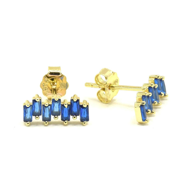 earrings, stud earrings, sapphire earrings, blue earrings, nice earrings, jewelry, gold earrings, gold vermeil earrings, nice earrings, nice stud earrings, fashion jewelry, fashion jewelry, cool earrings, birthday gifts, anniversary gifts, kesley jewelry, blue stud earrings, rhinestone stud earrings, hypoallergenic earrings, earrings for sensitive ears