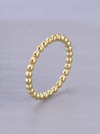 Golden Ball Ring Band 18K Gold Plated Waterproof Luxury Fashion Jewelry KESLEY