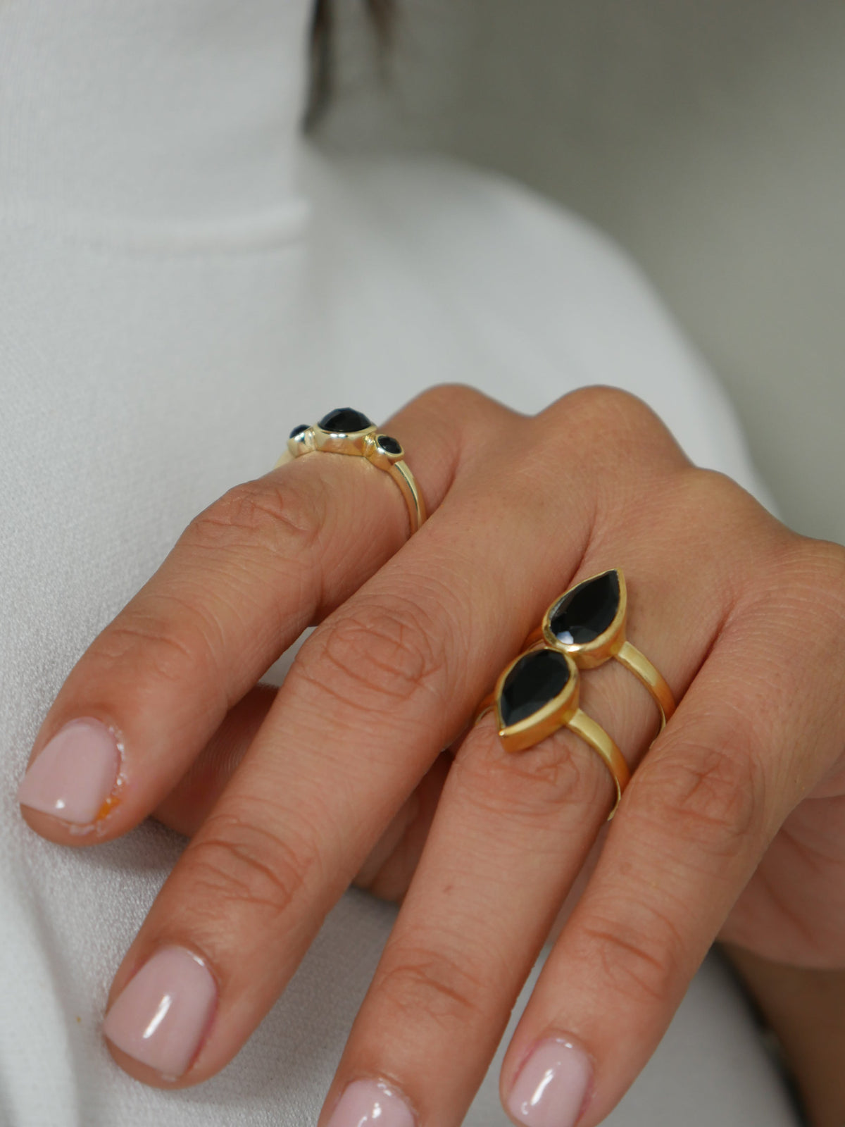 rings, gold rings, gold plated rings, gold onyx rings, Black onyx ring, 14k gold plated, sterling silver .925 waterproof rings, statement designer luxury rings, , birthday gifts, birthstone rings, black jewelry, gold and black rings, rhinestone ring, big rings, trending on instagram and tiktok unique rings, popular rings, real gemstone rings, real black crystals, what is onyx, properties of onyx, jewelry. Kesley Boutique, onyx accessories, fashion jewelry, onxy statement rings, designer jewelry