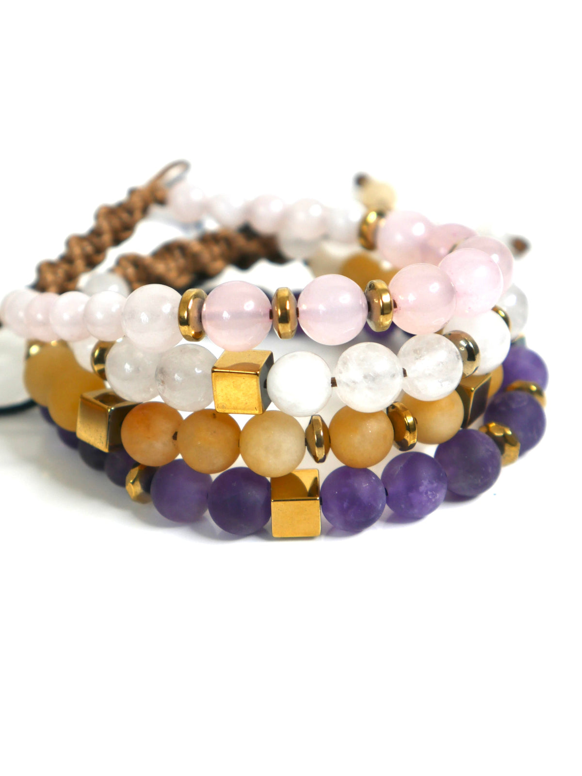 Gemstone Bracelets, Handmade Natural Stone Pull Adjustable Burzan Bracelets