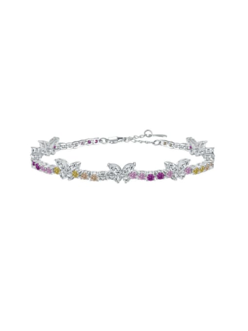 Butterfly Tennis Bracelet  925 Sterling Silver Colorful Zircon Luxury Bracelets