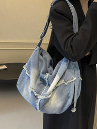 handbag, crossbody bag, jean bag, denim bag, distressed bag, bags for school, bags for work, alt bags, alt backpack, alternative fashion, alt fashion, y2k fashion, y2k accessories, 90s fashion, 80s fashion, 2000s fashion, 2000s accessories, alt accessories, cool bags, distressed denim, trending bags, pinterest bags, adjustable bags, distressed jean, gothic fashion, goth accessories, emo fashion, emo accessories, grunge outfits, grunge clothing, outfit ideas, outfit inspo, fitspo, tiktok accessories, kesley