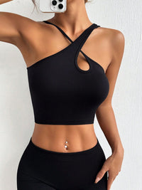 Black Crop top Sexy Summer Sleeveless Shirt Womens Fashion Crisscross Cutout Crop Active Tank