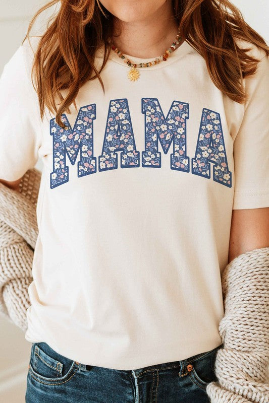 FLORAL MAMA Graphic Tee Shirt Mothers day gifts, gift for mom Women's Fashion