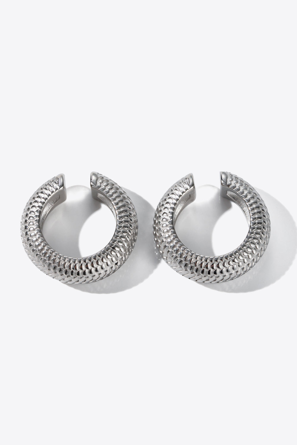 Scale Stainless Steel Cuff Earrings