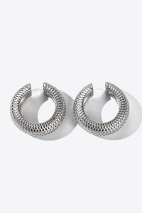 Scale Stainless Steel Cuff Earrings