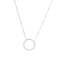 Circle necklace with diamond cz rhinestone white gold .925 sterling silver waterproof dainty everyday necklaces for men and women love necklace unique trending instagram and tiktok famous brands Miami Jewelry store Brickell gift idea Kesley Boutique 
