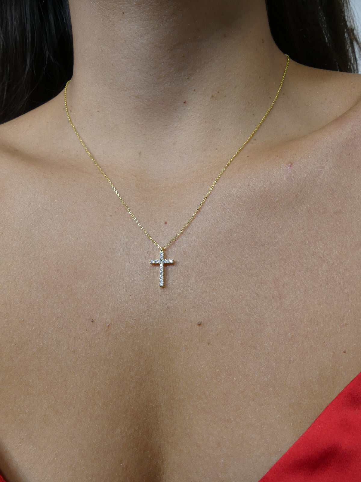 cross necklace, necklaces, gold cross necklaces, gold plated jewelry, gold accessories, waterproof jewelry, rhinestone necklaces, cross necklace, gold jewelry, dainty gold necklaces, cross necklaces, dainty gold jewelry, kesley jewelry