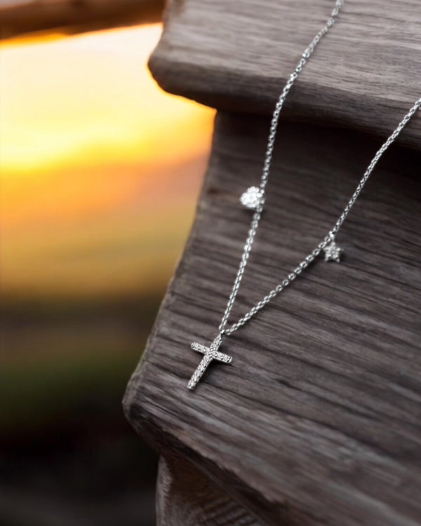 cross necklaces, white gold cross necklaces, cute cross necklaces, birthday gift ideas, religious gift ideas, cross necklaces with charms, waterproof jewelry, tarnish free jewelry, trending jewelry, viral waterproof instagram jewelry, jewelry 2024, fine jewelry that does not rust for cheap, nickel free cross necklaces, kesley jewelry, jewelry websites, new womens fashion, real sterling silver necklaces