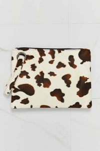 Cow Print Animal Print Wristlet Women's Small Handbag KESLEY