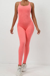 Backless Sports Jumpsuit Women's Sleeveless Activewear Pants Yoga Romper Nylon Fast Dry Premium