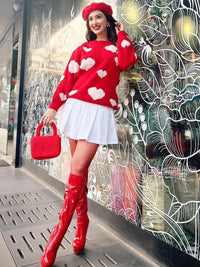 sweaters, nice sweaters, womens clothing, sweaters with hearts, red sweater with white hearts, tiktok fashion, fashion 2024m fashion 2025, birthdya gifts, anniversary gifts, fashion gifts, cute sweaters, nice clothes, warm sweaters, designer sweaters, cute outfits, outfit ideas, birthday outfit ideas, trending fashion, popular sweaters for women, trending fashion, comfy sweaters , kesley