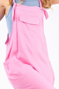 Causal Wide Strap Jumpsuit with Pockets 100% Cotton Premium luxury Women's Fashion