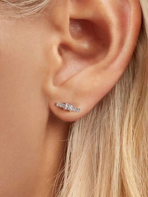 Stud earrings, bar stud earrings, rhinestone stud earrings, designer jewelry, accessories, waterproof, kesley Jewelry, hypoallergenic earrings, earrings for sensitive ears, silver stud earrings, dainty, minimalist earrings