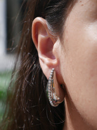earrings, big drop earrings, big silver earrings, big silver accessories, fake bottega earrings, trending jewelry, popular earrings styles, tiktok jewelry, kesley boutique, flea market in miami, where to shop in brickell, fashion gifts, festival fashion, earring ideas, cheap earrings, affordable designer jewelry, Kesley Jewelry, Girlwith3jobs jewelry, fashion 2024, fashion 2025, womens earrings, fashion jewelry, big earrings with center rhinestones, drop earrings with center diamonds 