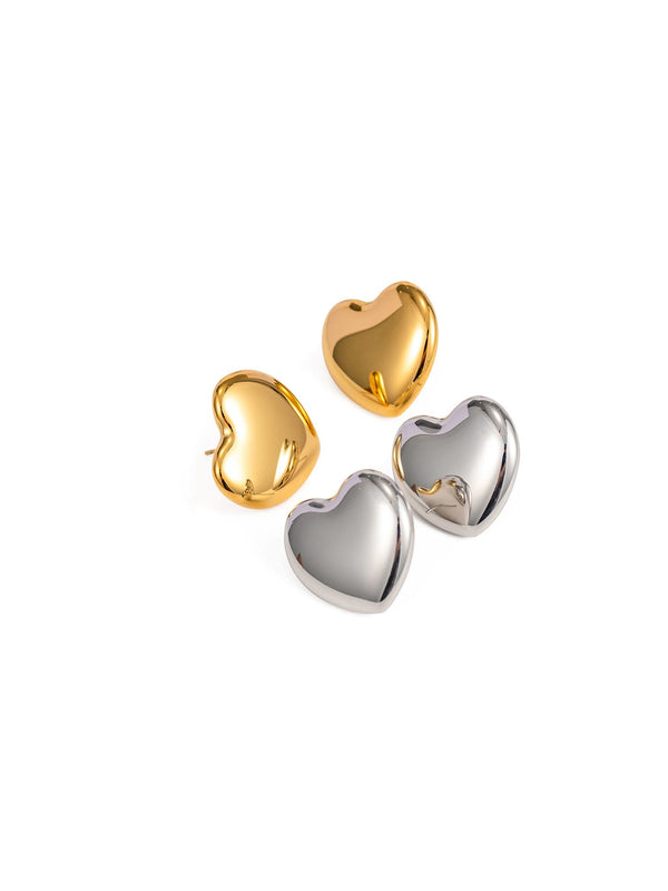 Big Heart Earrings Women's Statement Fashion Jewelry KESLEY