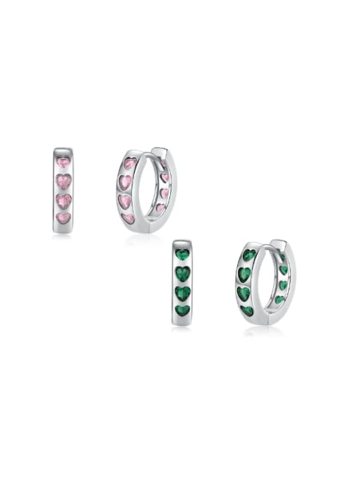 earrings, hoop earrings, kids earrings, sterling silver earrings, hypoallergenic earrings, pink rhinestone earrings, green rhinestone earrings, small hoop earrings, fashion jewelry, hypoallergenic earrings, designer jewelry, zircon earrings, waterproof earrings, fine jewelry, kesley jewelry, birthday gifts, anniversary gifts, huggie earrings, heart earrings, heart jewelry, earrings with hearts, huggie earrings, accessories with hearts