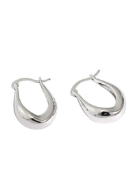 earrings, white gold, sterling silver, plain, statement, platinum, hypoallergenic, nickel free, chunky earrings, platinum plated, chunky bottom oval earrings, everyday work jewelry, will not tarnish, fashion jewelry, accessories, plain hoop earrings, silver earrings, trending on instagram and titkok