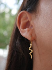 earrings, gold plated, designer, luxury snake earrings for men and woman, unisex, designer luxury .925 sterling silver earrings, waterproof, light weight, nickel free 