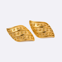 18K Gold-Plated Stainless Steel Stud Earrings