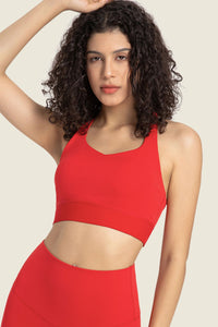 Feel Like Skin Racerback Halter Neck Sports Bra