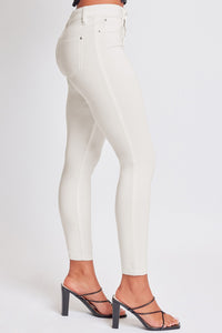 KESLEY Ultra Stretch Mid-Rise White Skinny Jeans