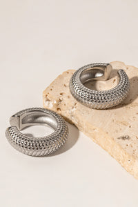 Scale Stainless Steel Cuff Earrings