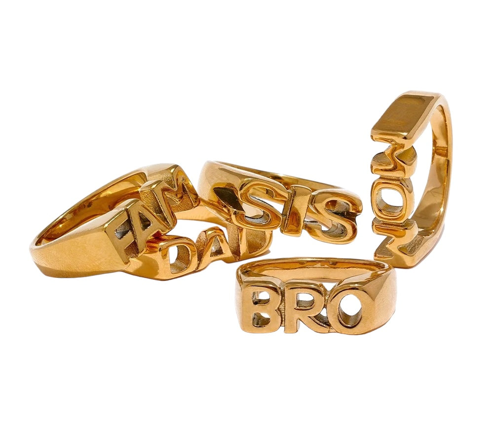 gold rings, waterproof rings, rings with words, bro ring, mom rings, gold plated rings, waterproof ring, waterproof jewelry. tarnish free jewelry  for cheap, gold jewelry that doesnt tarnish, gift ideas, new womens fahsion, trending jewelry, nice jewelry, kesley jewelry, viral jewelry, trending on tiktok trending on instagram, jewelry 2024