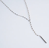 Daily Gold Lariat Short Necklace, 925 Sterling Silver, 18K Gold plated y Twisted Dainty Necklace