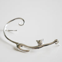 luxury ear cuffs, earrings, .925 sterling silver designer earrings with ear cuff, waterproof .925, statement earrings, gift ideas for men and woman