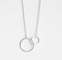 link necklace circle link necklace interlock necklace in sterling silver jewelry gifts gifts for friends cute necklace circle necklace interlock necklace necklace with two circles kesleyboutique girlwith3jobs 