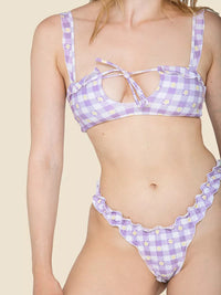 Women's new multi-color printed small fresh swimsuit lace split swimsuit bikini