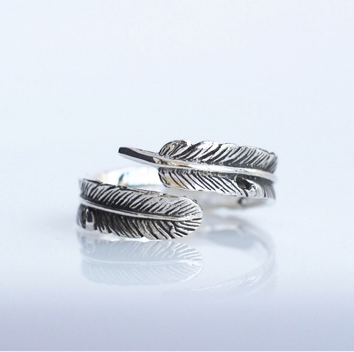 Boho Chic Ring, Adjustable feather ring, Sterling silver feather ring, gift ideas, gifts for her, popular jewelry, adjustable ring by KesleyBoutique.com, Girlwith3jobs.com