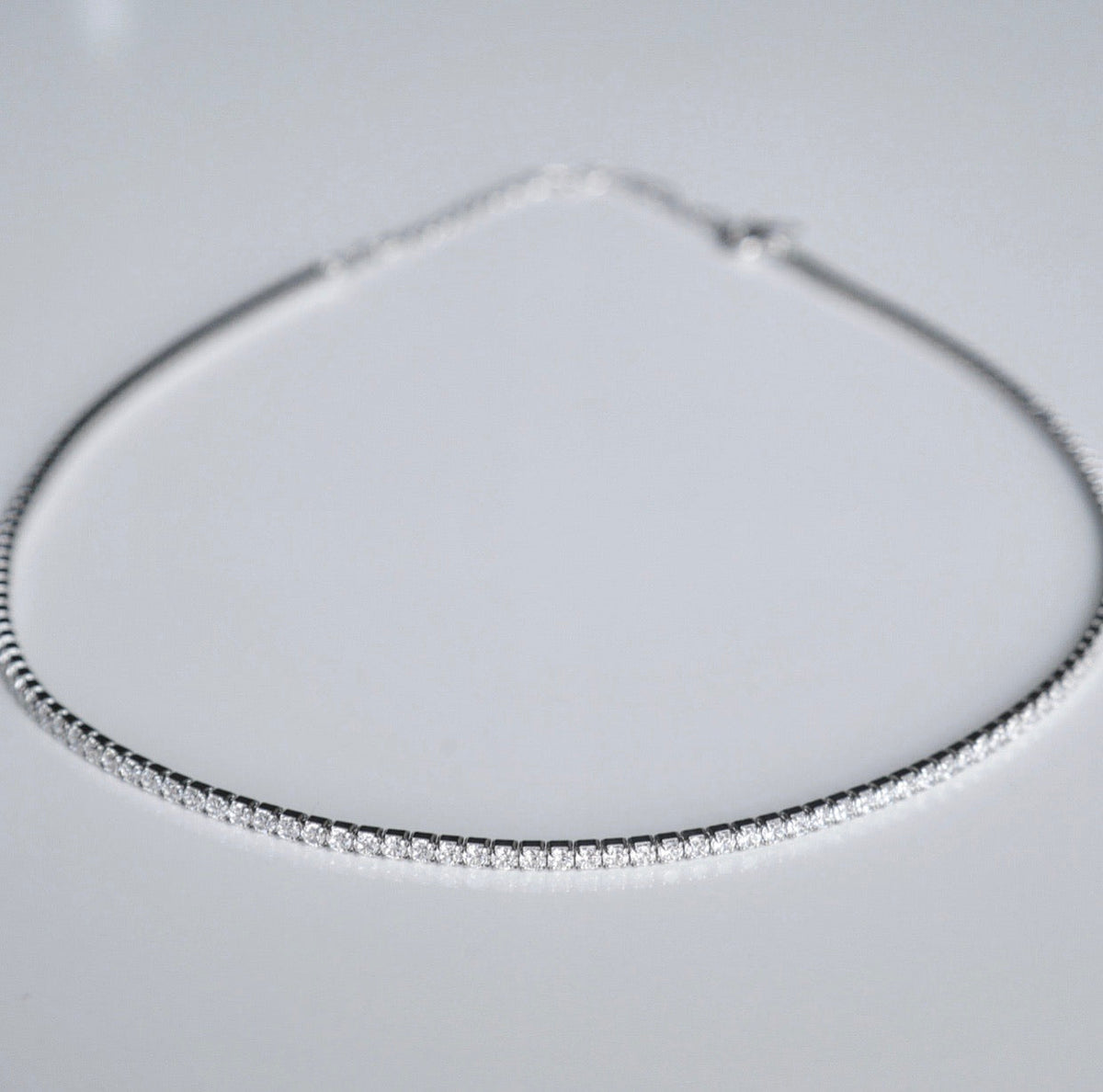 tennis choker, tennis diamond cz choker necklace chokers, circle diamond necklace sterling silver choker, sparkly choker, sparkly necklace Kesley Boutique, shopping in Miami, trendy necklaces, popular necklaces , water resistant jewelry 