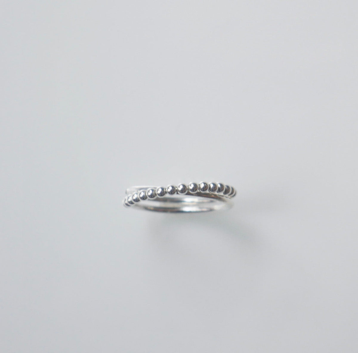 Criss Cross Ball Ring .925 Sterling Silver
