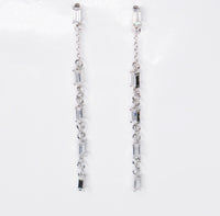 Little Rectangle CZ baguette Linear Luxe Earrings