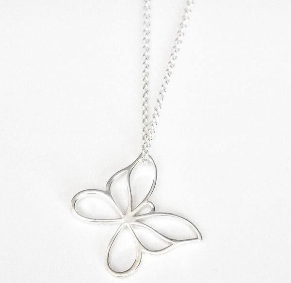 Butterfly Outline .925 Sterling Silver Pendant