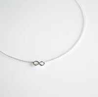 Infinity Love Sterling Silver Short Necklace
