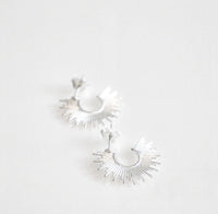 Spike Edge Earrings, Sterling Silver Statement Luxury Jewelry