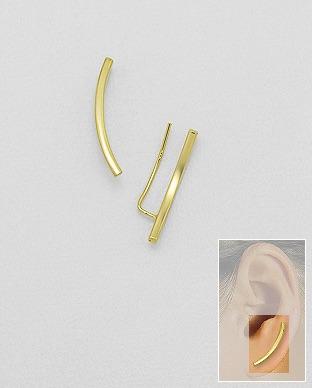 Gold Ear Crawler, ear pins, hipster jewelry, edgy earrings, piercings, blogger style, street style ring, influencer jewelry, adjustable earrings, festival fashion, gifts for her, sterling silver earrings, ear crawler*, fashionable earrings, influencer jewelry, trendy jewelry  by KesleyBoutique.com, Girlwith3jobs.com