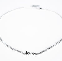 Retro Love Choker Necklace 925 Sterling Silver