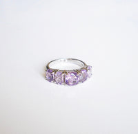 Amethyst eternity ring, real amethyst cocktail statement rings .925 sterling silver Kesley Boutique