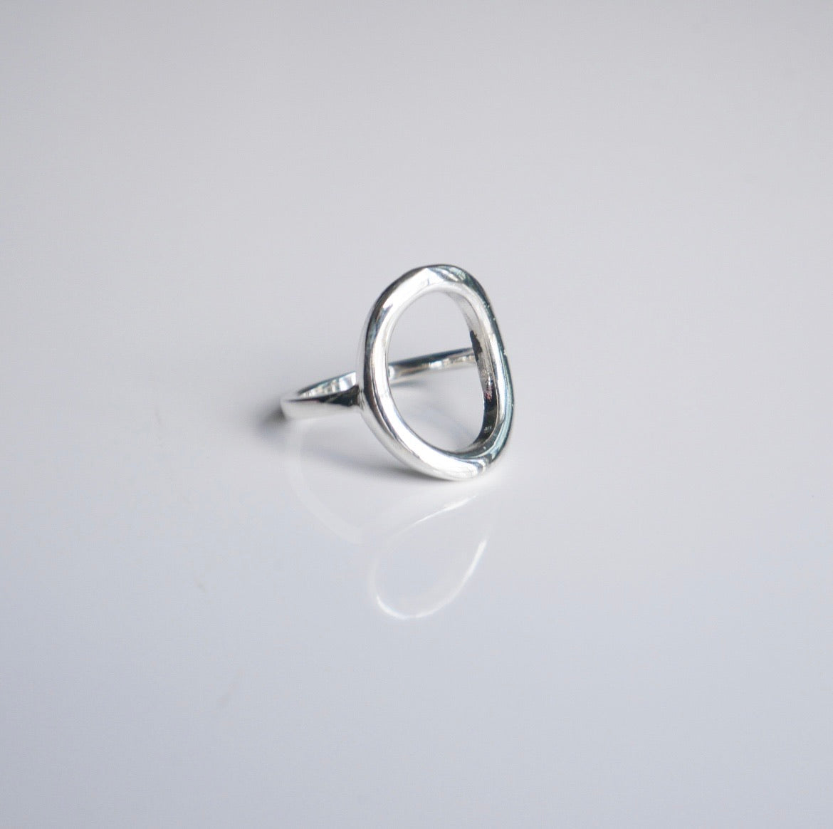 Daily Oval Metal Ring .925 sterling silver Ring