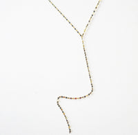 y necklace lariat necklace gold y necklace sterling silver kesley boutique, shopping in Miami, shopping in brickell, gifts for her, jewelry for women, necklaces , gold necklaces, popular jewelry, trendy jewelry, dainty necklace, body chain necklace 