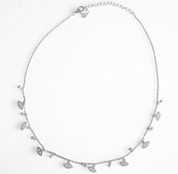 Look At me Lucky Evil Eye Charm Diamond CZ .925 Sterling Silver Choker Necklace