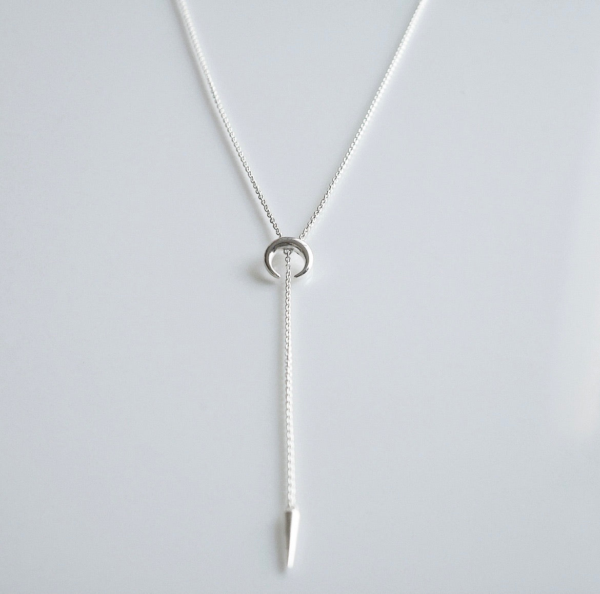 necklaces, silver necklace, 925 sterling silver necklaces, lariat necklaces, y necklaces, waterproof jewelry, fashion jewelry, statement necklaces, white gold necklaces, statement necklaces, birthday gifts, long necklaces, crescent necklaces, moon necklaces, half moon necklace, kesley jewelry, trending accessories, fine jewelry, nice necklaces, cool jewelry