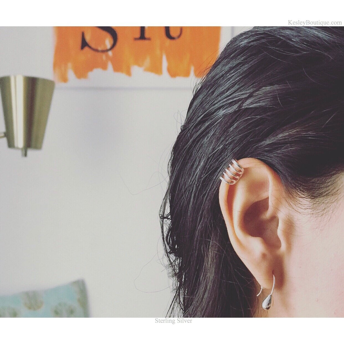 Ear Crawler in sterling silver by Kesley Boutique