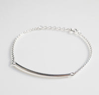 Dainty Bar bracelet white gold , .925 sterling silver, bar chain bracelet, dainty bar bracelet by KesleyBoutique.com, Girlwith3jobs.com, cute bracelets, delicate bracelet, bar bracelet in sterling silver .925 , shopping in Miami, jewelry store in Miami, shopping in south beach