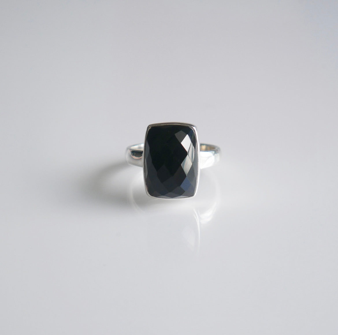 Onyx Ring 925 Sterling Silver Natural Onyx Gemstone Luxury Cocktail Statement  Ring